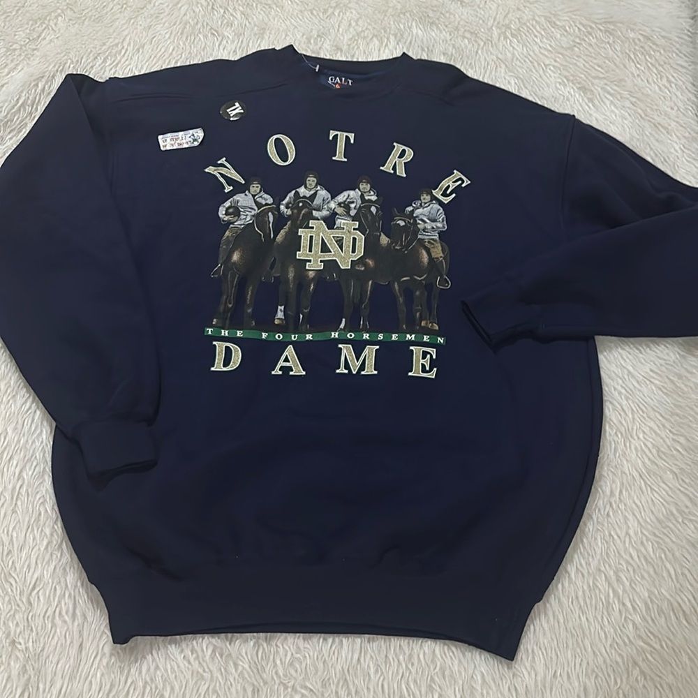 Vintage Norte Dame blue sweater size xl new without tag